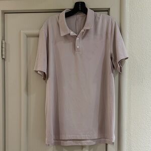 Lululemon Men's Classic Polo Shirt - Light Pink, Size L